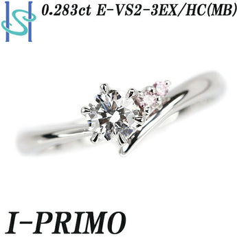 I-PRIMO Diamond Ring 0.283ct Pink Diamond Pt900 Mira Graded Certificate I-PRIMO | Diamond Platinum Daily Use Simple Cute Stylish [Used] [SH100035]