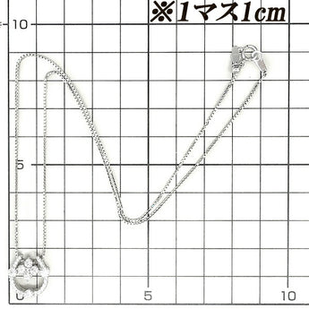 ダイヤモンド ネックレス 0.358ct 0.342ct Pt900 Pt850 馬蹄 ホースシュー 花 フラワー | ダイアモンド プラチナ デイリーユース シンプル かわいい おしゃれ カジュアル【中古】【SH100047】