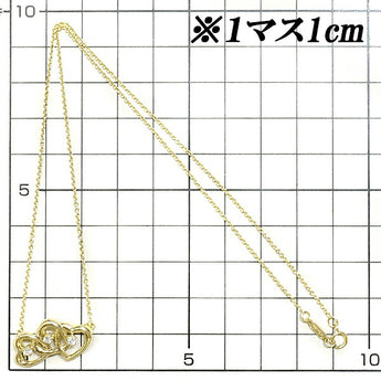 Tiffany Triple Heart Diamond Necklace K18YG 3P Brand TIFFANY&amp;Co. | 18K Diamond Daily Use Simple Cute Stylish Casual [Used] [SH100060]