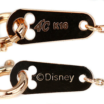 4℃ ディズニー ダイヤモンド ブレスレット K10PG ハート ミニーマウス 一粒石 キャラクター ブランド ヨンドシー Disney | 10金 ダイアモンド デイリーユース かわいい おしゃれ【中古】【SH100704】