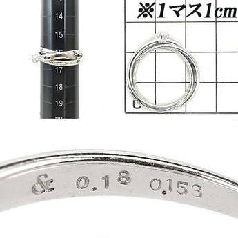 ピンキー&ダイアン ダイヤモンド リング 0.153ct トリートブルー Pt900 グレード付き 鑑定書 3連 PINKY& DIANNE | ダイアモンド プラチナ デイリーユース かわいい おしゃれ【中古】【SH102002】