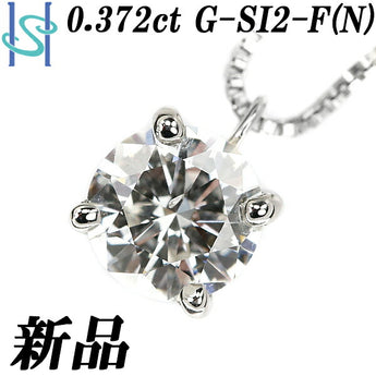 【新品】 ダイヤモンド ネックレス 0.372ct Pt900 Pt850 一粒石 グレード付き 4本爪 | ダイアモンド デイリーユース シンプル かわいい おしゃれ【SH102971】