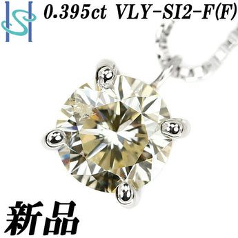 【新品】 ダイヤモンド ネックレス 0.395ct Pt900 Pt850 一粒石 グレード付き 4本爪 | ダイアモンド デイリーユース シンプル かわいい おしゃれ 華やか【SH102976】