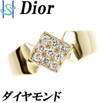 ディオール ダイヤモンド リング K18YG 菱形 スクエア ブランド Dior | 18金 ダイアモンド デイリーユース 上品 エレガント かわいい おしゃれ カジュアル【中古】【SH103051】
