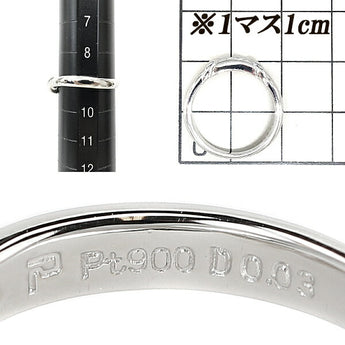 POLA Diamond Ring 0.03ct Pt900 V-Shape Brand POLA | Diamond Platinum Daily Use Simple Cute Stylish Casual [Used] [SH105496]