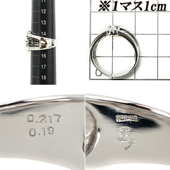水野薫子 ダイヤモンド リング 0.217ct K18WG 透かし ブラックメッキ 太め 幅広 メンズ ユニセックス 作家 デザイナー | 18金 ダイアモンド デイリーユース おしゃれ カジュアル【中古】【SH105509】