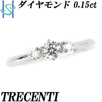 Trecente Diamond Ring 0.15ct Pt900 Pinky 3P Brand TRECENTI | Diamond Platinum Daily Use Simple Gorgeous Cute Stylish Elegant Formal Occasions [Used] [SH105516]