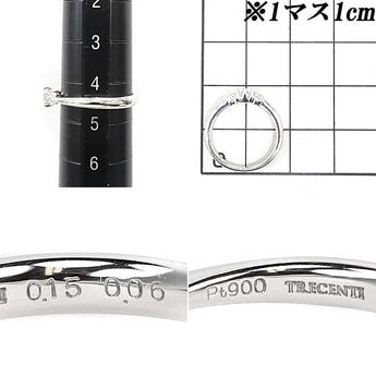 Trecente Diamond Ring 0.15ct Pt900 Pinky 3P Brand TRECENTI | Diamond Platinum Daily Use Simple Gorgeous Cute Stylish Elegant Formal Occasions [Used] [SH105516]