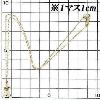 Diamond Necklace 0.07ct K18YG Tower | 18K Diamond Daily Use Simple Cute Stylish Casual [Used] [SH105532]