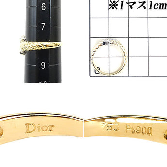 ディオール リング K18YG Pt900 チューリップ フラワー 花 植物 リボン ツイスト 石なし 地金のみ ブランド Dior | 18金 デイリーユース シンプル かわいい おしゃれ カジュアル【中古】【SH105544】