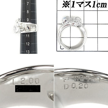POLA Labradorite 2.00ct Diamond K18WG Lavidor de Star Moon Thick Wide POLA | 18K Diamond Gorgeous Luxurious Gorgeous Unique Cute Stylish [Used] [SH105569]