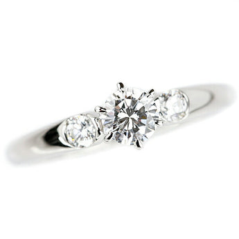 ロイヤルアッシャー ダイヤモンド リング 0.23ct Pt900 細め ブランド ROYAL ASSCHER | ダイアモンド プラチナ 上品 かわいい おしゃれ【中古】【SH105614】