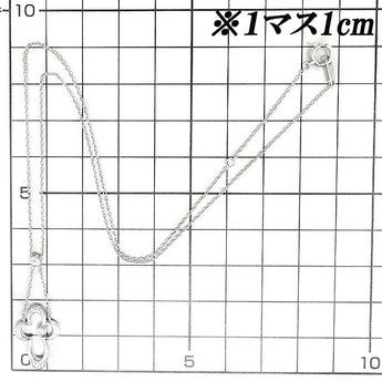 エステール ダイヤモンド ネックレス 0.15ct K18WG 花 フラワー ブランド ESTELLE  | 18金 ダイアモンド デイリーユース シンプル 豪華 華やか かわいい おしゃれ カジュアル【中古】【SH105678】
