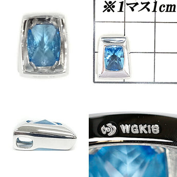 TASAKI Tasaki Pearl Blue Topaz Pendant Top K18WG Square Brand TASAKI | Platinum Daily Use Simple Cute Stylish Casual [Used] [SH105693]
