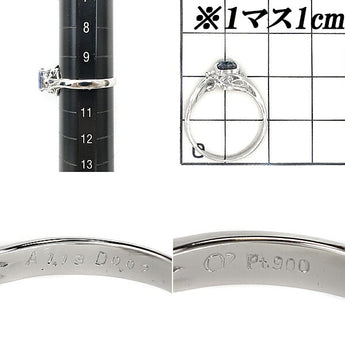 クレサンベール 再結晶アレキサンドライト リング 1.13ct ダイヤモンド Pt900 京セラ CRESCENTVERT | ダイアモンド プラチナ デイリーユース 上品 エレガント かわいい おしゃれ【中古】【SH105776】