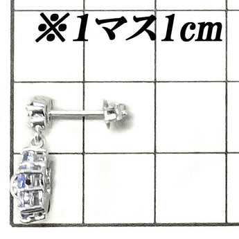 タンザナイト ピアス 1.72ct ダイヤモンド Pt850 花 フラワー 植物 ボタニカル | ダイアモンド プラチナ デイリーユース かわいい おしゃれ【中古】【SH105806】