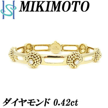 ミキモト ダイヤモンド ブレスレット 0.42ct K18YG ブランド MIKIMOTO | 18金 ダイアモンド 上品 エレガント ゴージャス 豪華 かわいい おしゃれ【中古】【SH105809】