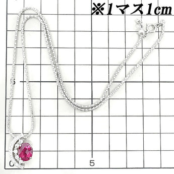 ルベライト ネックレス 2.56ct レッドトルマリン ダイヤモンド K18WG | 18金 ダイアモンド ゴージャス 豪華 華やか エレガント かわいい おしゃれ【中古】【SH105822】