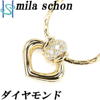 ミラショーン ダイヤモンド ネックレス 0.32ct K18YG パヴェ ブランド mila schon | 18金 ダイアモンド ゴージャス 豪華 華やか エレガント かわいい おしゃれ【中古】【SH105830】