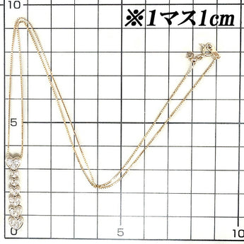 ダイヤモンド ネックレス 0.45ct K18PG ハート | 18金 ピンクゴールド ダイアモンド デイリーユース シンプル かわいい おしゃれ カジュアル【中古】【SH105833】