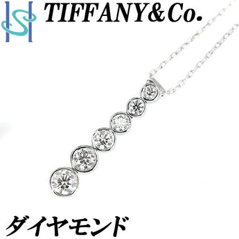 ティファニー ジャズ グラジュエイテッド ドロップ ネックレス Pt950 揺れる 6P TIFFANY&Co. | ダイアモンド プラチナ デイリーユース ゴージャス 豪華 華やか かわいい おしゃれ【中古】【SH105835】