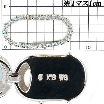 エステール ブルートパーズ ブレスレット ムーンストーン K18WG ブランド ESTELLE | 18金 上品 エレガント ゴージャス 豪華 かわいい おしゃれ【中古】【SH105909】