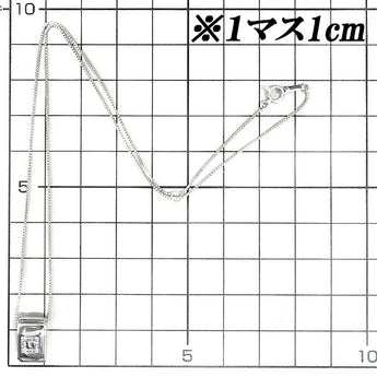 ヴァンドーム青山 ダイヤモンド ネックレス 0.10ct K18WG スクエア 四角 ブランド VENDOME AOYAMA | 18金 ダイアモンド デイリーユース シンプル かわいい おしゃれ カジュアル【中古】【SH107523】