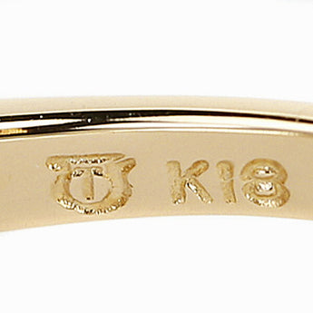 タサキ 田崎真珠 ダイヤモンド オープンリング 0.17ct K18YG トライアングル 三角 ブランド TASAKI | 18金 ダイアモンド デイリーユース シンプル かわいい おしゃれ カジュアル【中古】【SH108311】