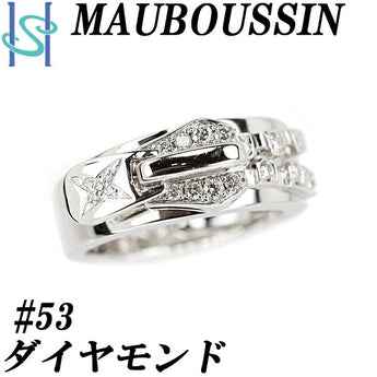 モーブッサン ダイヤモンド リング K18WG #53 ファスナー チャック ジッパー 太め ユニセックス メンズ MAUBOUSSIN | 18金 ダイアモンド デイリーユース かわいい おしゃれ カジュアル【SH108329】