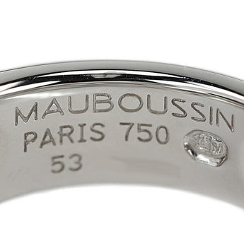 モーブッサン ダイヤモンド リング K18WG #53 ファスナー チャック ジッパー 太め ユニセックス メンズ MAUBOUSSIN | 18金 ダイアモンド デイリーユース かわいい おしゃれ カジュアル【SH108329】