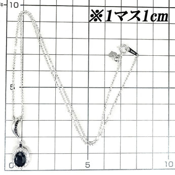 カラッチ ブラックサファイア ネックレス 2.80ct ダイヤモンド K18WG マット ツヤ消し ブランド KARATI | 18金 ブラックサファイヤ ダイアモンド おしゃれ【中古】【SH108415】