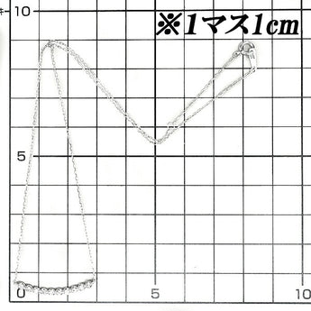 ダイヤモンド ネックレス 0.20ct K18WG スマイルライン カーブ | 18金 ダイアモンド デイリーユース シンプル かわいい おしゃれ【中古】【SH108422】