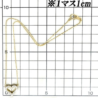 ダイヤモンド ネックレス 0.50ct K18YG ハート | 18金 ダイアモンド デイリーユース シンプル かわいい おしゃれ カジュアル【中古】【SH108430】