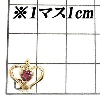 ルベライト レッドトルマリン ペンダントトップ 0.115ct ダイヤモンド K18PG 王冠 クラウン ハート | 18金 ダイアモンド デイリーユース シンプル かわいい おしゃれ カジュアル【中古】【SH108500】