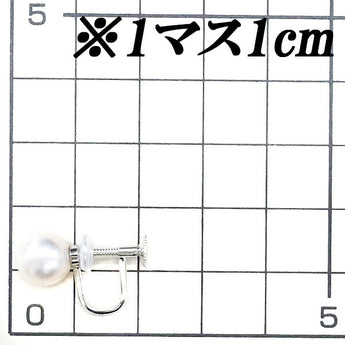 TASAKI Akoya Pearl Earrings 8.2mm K14WG Single Stone Brand TASAKI | 14K Akoya Pearl White Pearl Japanese Pearl Daily Use Simple Cute Stylish [Used] [SH108522]