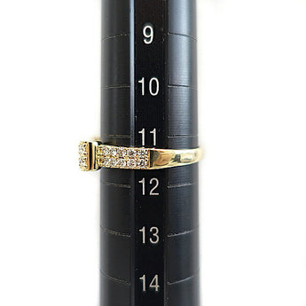 ダイヤモンド リング 0.52ct K18YG リボン | 18金 ダイアモンド デイリーユース シンプル かわいい おしゃれ カジュアル【中古】【SH108538】