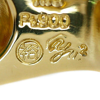 山崎裕見子 トルマリン リング 7.56ct ダイヤモンド K18YG Pt900 幅広 太め 梨地 ツヤ消し マット 作家 デザイナー | 18金 ダイアモンド 豪華 ゴージャス おしゃれ【中古】【SH109633】