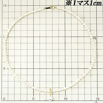 TASAKI Akoya Pearl Necklace 8.0mm Freshwater Pearl Diamond K18YG Charm 2way TASAKI | 18K Akoya Pearl White Pearl Japanese Pearl Elegant Cute Stylish [Used] [SH109653]