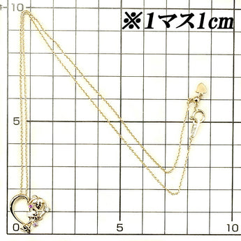 ギンザタナカ ピンクサファイア ネックレス 0.04ct ダイヤモンド K18PG ハート 植物 ボタニカル 田中貴金属 GINZA TANAKA | 18金 ピンクサファイヤ ダイアモンド かわいい【中古】【SH109677】