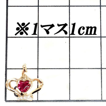 ルベライト レッドトルマリン ペンダントトップ 0.106ct ダイヤモンド K18PG クラウン 王冠 ハート | 18金 ダイアモンド デイリーユース シンプル かわいい おしゃれ カジュアル【中古】【SH109678】
