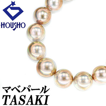 TASAKI Mabe Pearl Necklace 14.0mm-16.9mm K18YG Strand Mabe Pearl Semicircular Pearl Brand TASAKI | 18K Mabe Pearl White Pearl Semicircular Pearl Gorgeous Luxurious Stylish [Used] [SH109718]