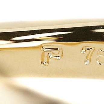 POLA Ruby Ring 0.12ct Diamond K18YG Reversible 2way Leaf Leaf Brand POLA | 18K Diamond Daily Use Cute Stylish [Used] [SH110433]