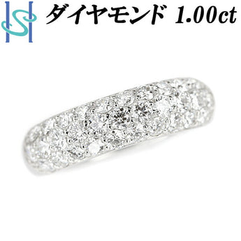 ダイヤモンド リング 1.00ct Pt900 パヴェ | ダイアモンド プラチナ 上品 ゴージャス デイリーユース シンプル かわいい おしゃれ【中古】【SH110439】