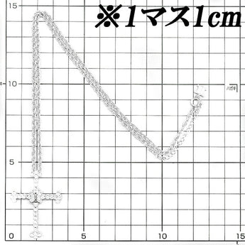 セリーヌ ダイヤモンド ネックレス 0.55ct ルビー K18WG クロス 十字架 ミルグレイン ミル打ち メンズ ユニセックス ブランド CELINE | 18金 ダイアモンド かわいい おしゃれ【中古】【SH110512】