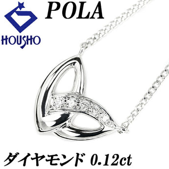 POLA Diamond Necklace 0.12ct Pt900 Heart Brand POLA | Diamond Platinum Daily Use Elegant Cute Stylish [Used] [SH110755]