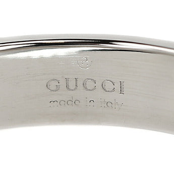 グッチ アイコン リング #17 K18WG メンズ ユニセックス バンドリング 石なし 地金のみ ブランド GUCCI | 18金 デイリーユース シンプル かわいい おしゃれ【中古】【SH110863】