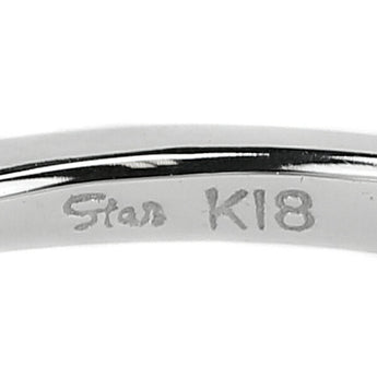 Star Jewelry Diamond Ring 0.10ct K18WG Thin and Delicate Brand STAR JEWELRY | 18K Diamond Daily Use Simple Cute Stylish [Used] [SH110872]