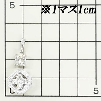 MIKIMOTO Diamond Pendant Top 1.00ct K18WG Princess Cut, Deformed Cut, Fancy Cut, Openwork, 3-way, Multi-way MIKIMOTO | 18K Gold Diamond Elegant Stylish [Used] [SH110892]