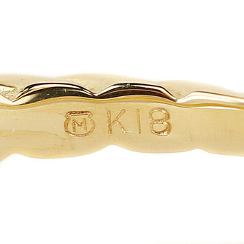 MIKIMOTO Akoya Pearl Ring 3.7mm K18YG Twist Thin Brand MIKIMOTO | 18K Akoya Pearl White Pearl Japanese Pearl Daily Use Simple Cute Stylish [Used] [SH110956]