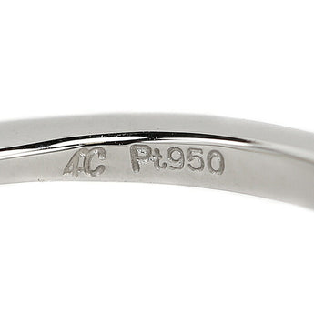 4℃ ダイヤモンド リング 0.197ct Pt950 グレード付き 鑑定書 ウェーブ ブランド ヨンドシー | ダイアモンド プラチナ デイリーユース かわいい おしゃれ【中古】【SH110961】